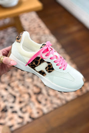 Corkys | No Prob Sneakers - White with Leopard