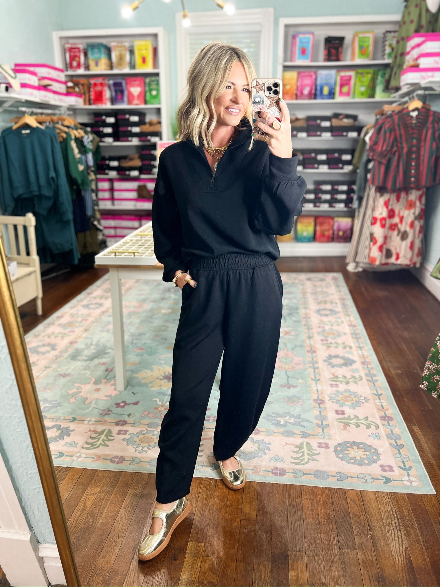 Spinning the Story Barrel PANTS - Black