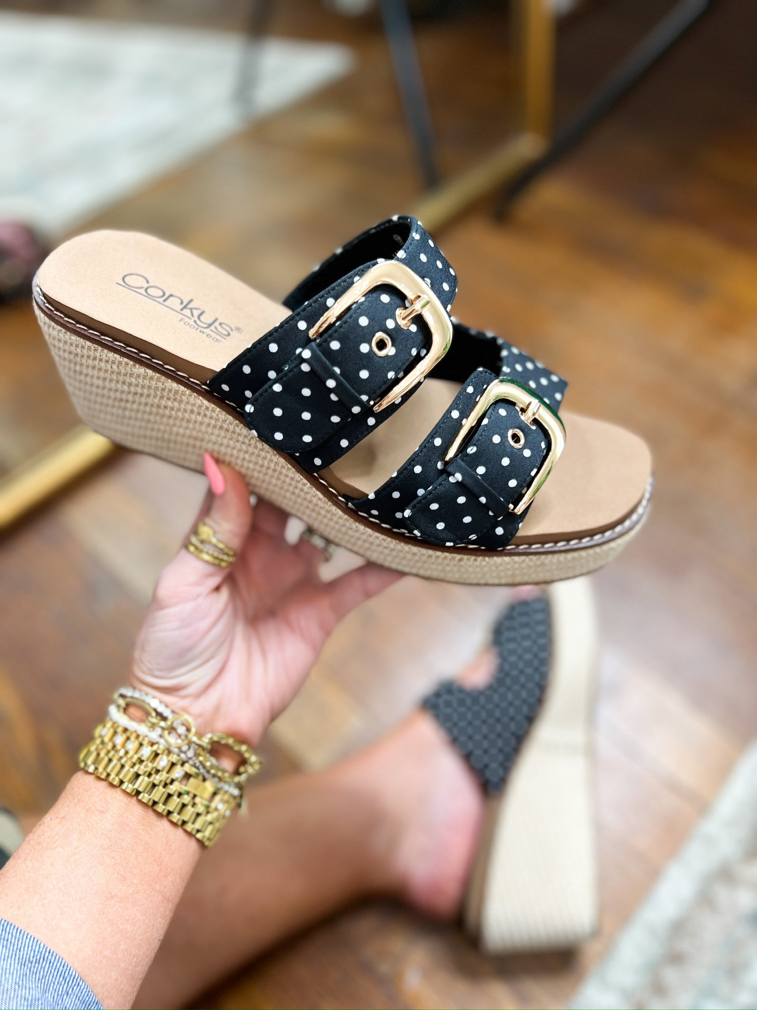 Corkys | Manifest - Black White Polka Dots