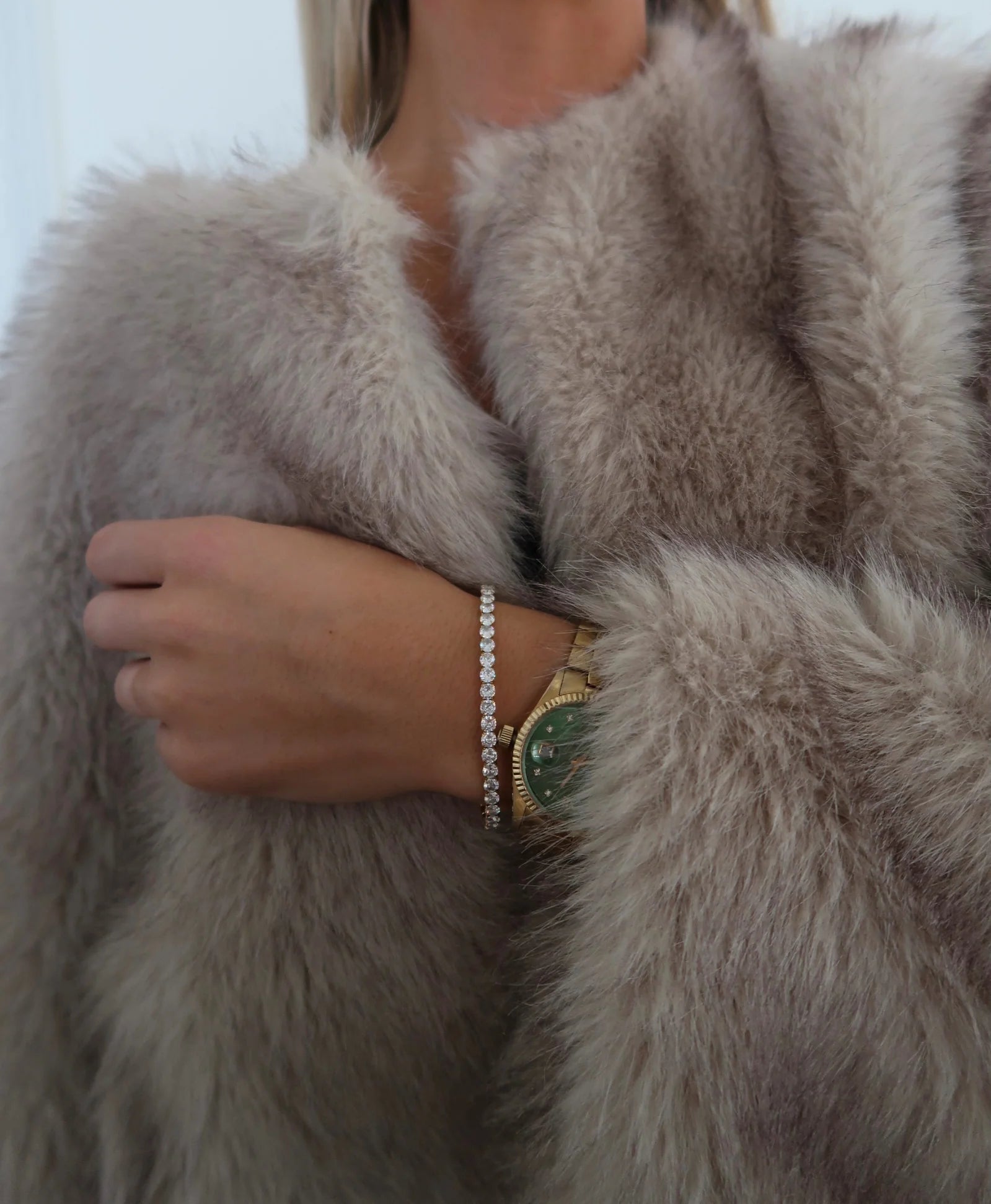 Thick Stretchy Tennis Bracelet