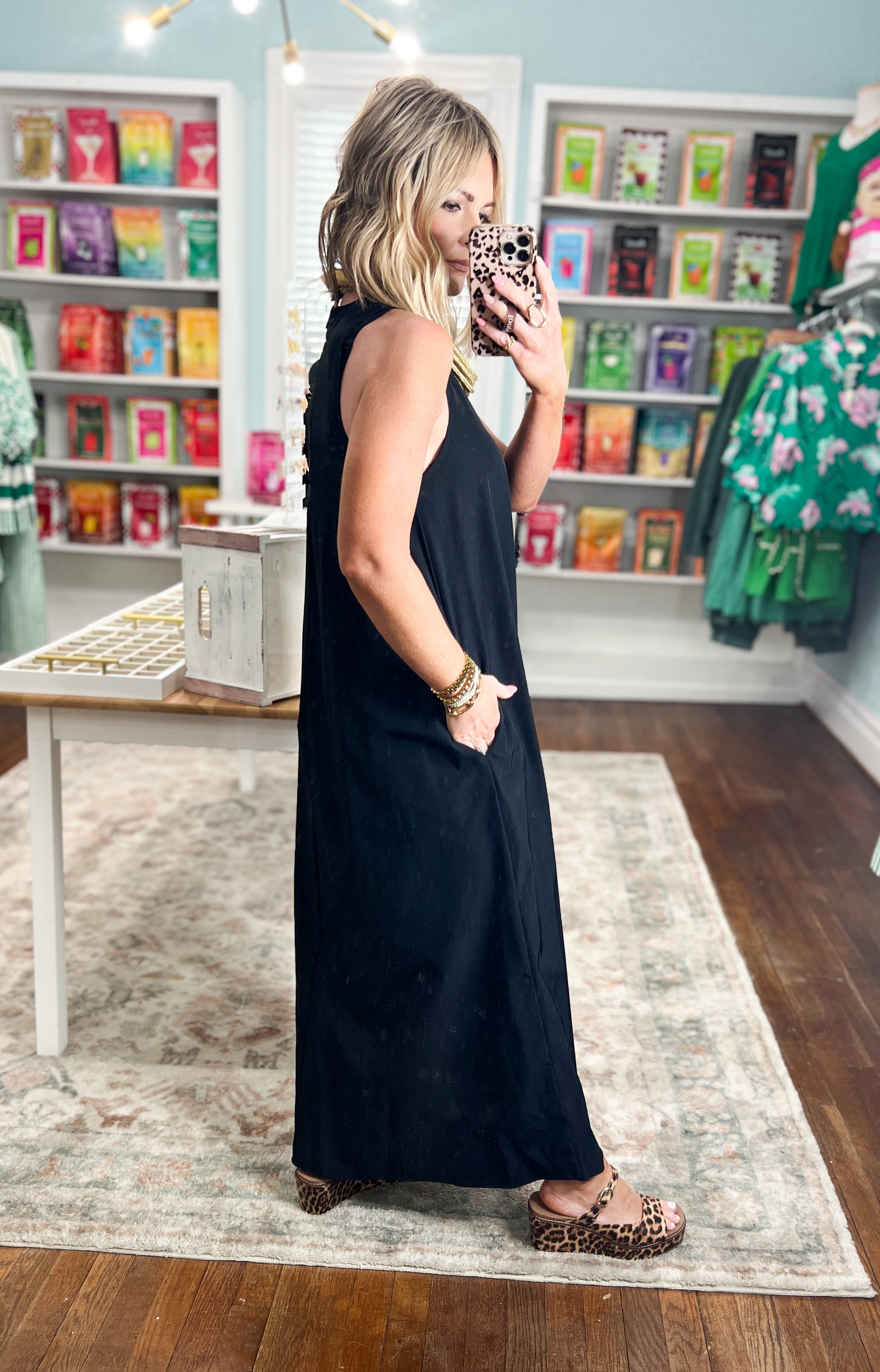 Not Just Anyone Midi Dress - Black