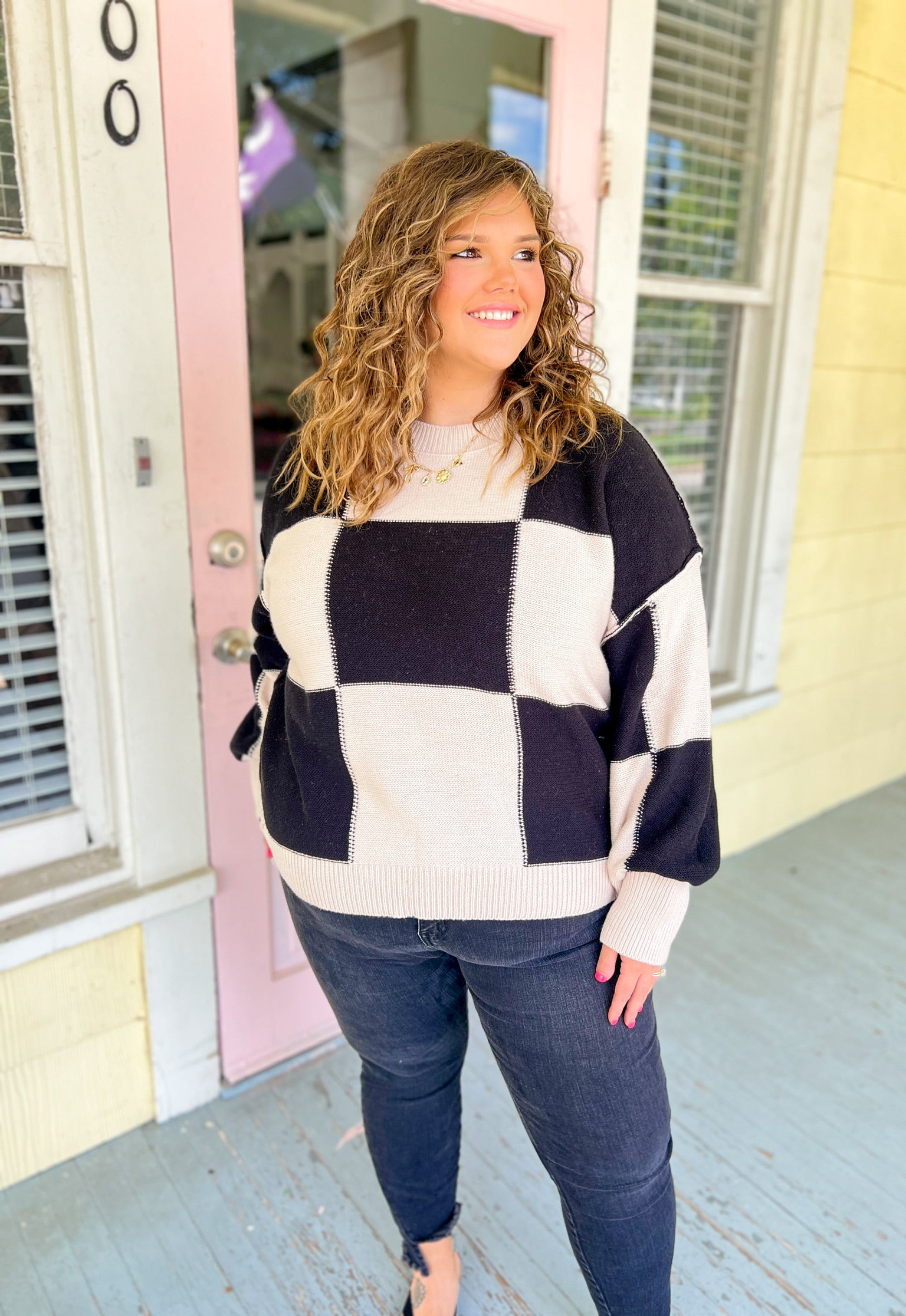 Game On Checkerboard Sweater