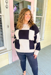 Game On Checkerboard Sweater