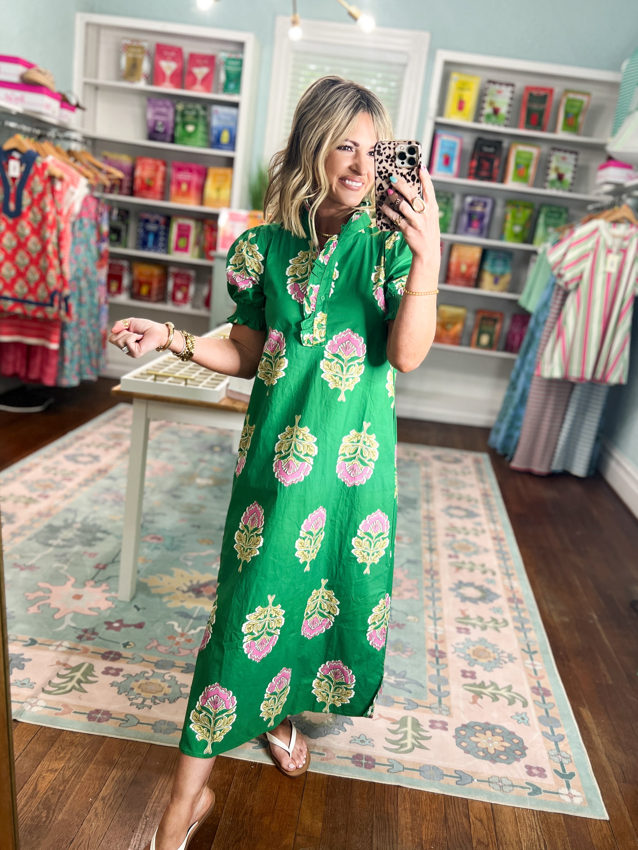 When It All Comes Together Ruffle Collar Midi Dress