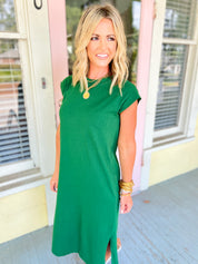 Perfect For You Midi Dress - Dk. Green