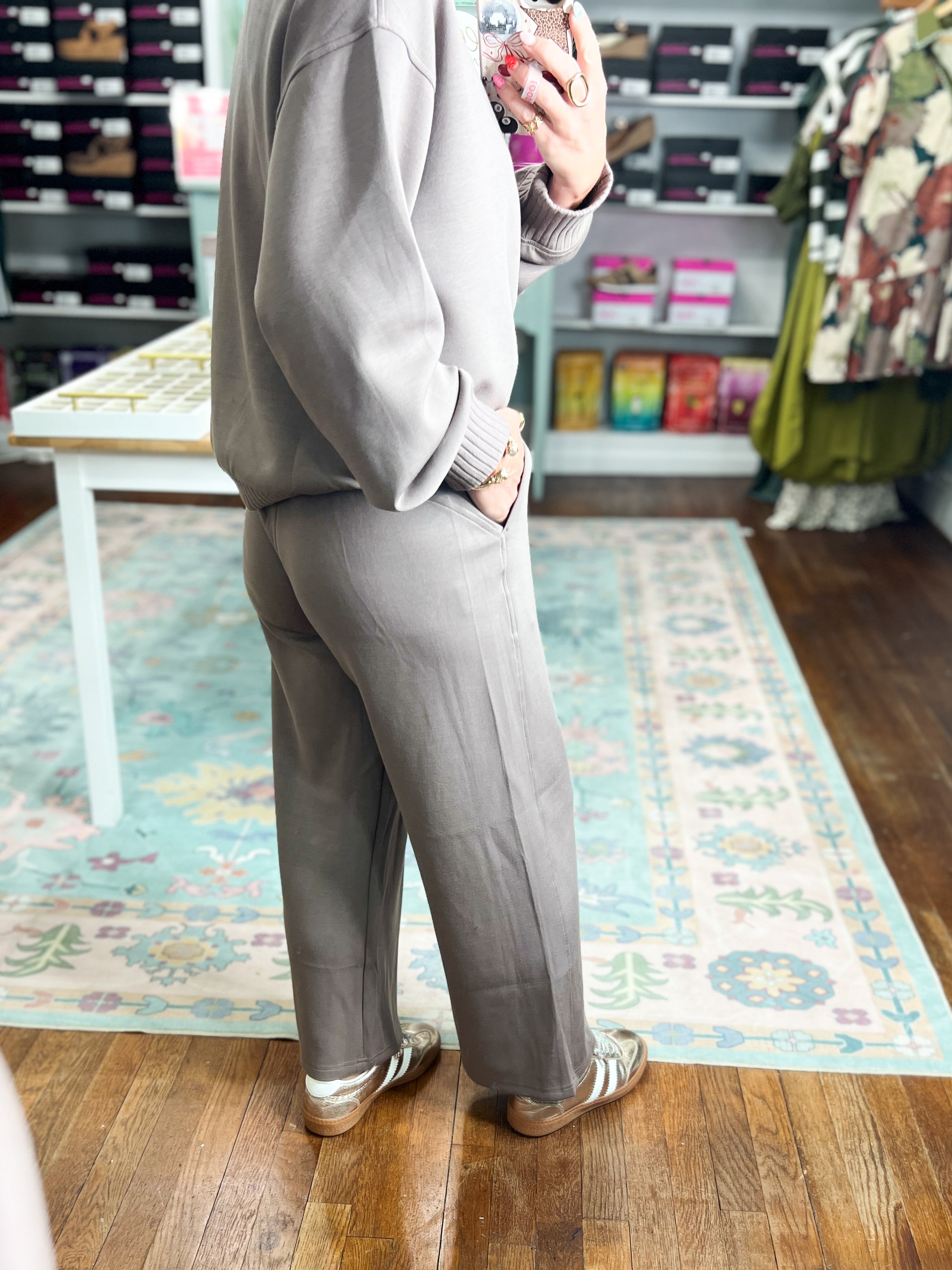 Effortless Fit Modal Cropped Wide PANT - Mocha