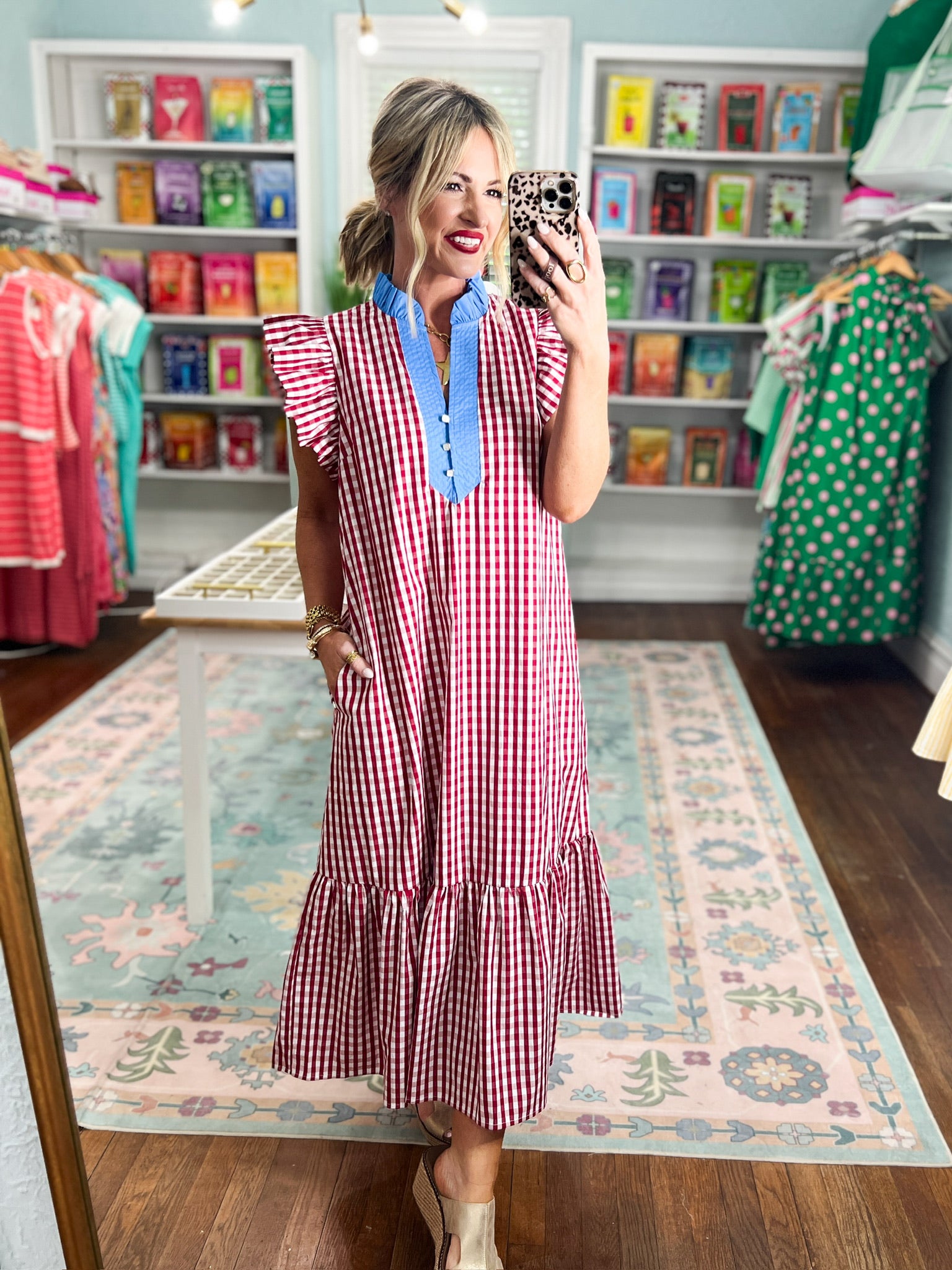Just Makes Sense Midi Dress - Red