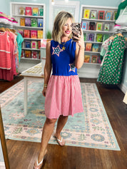 Stars and Sass Mini Dress - Blue