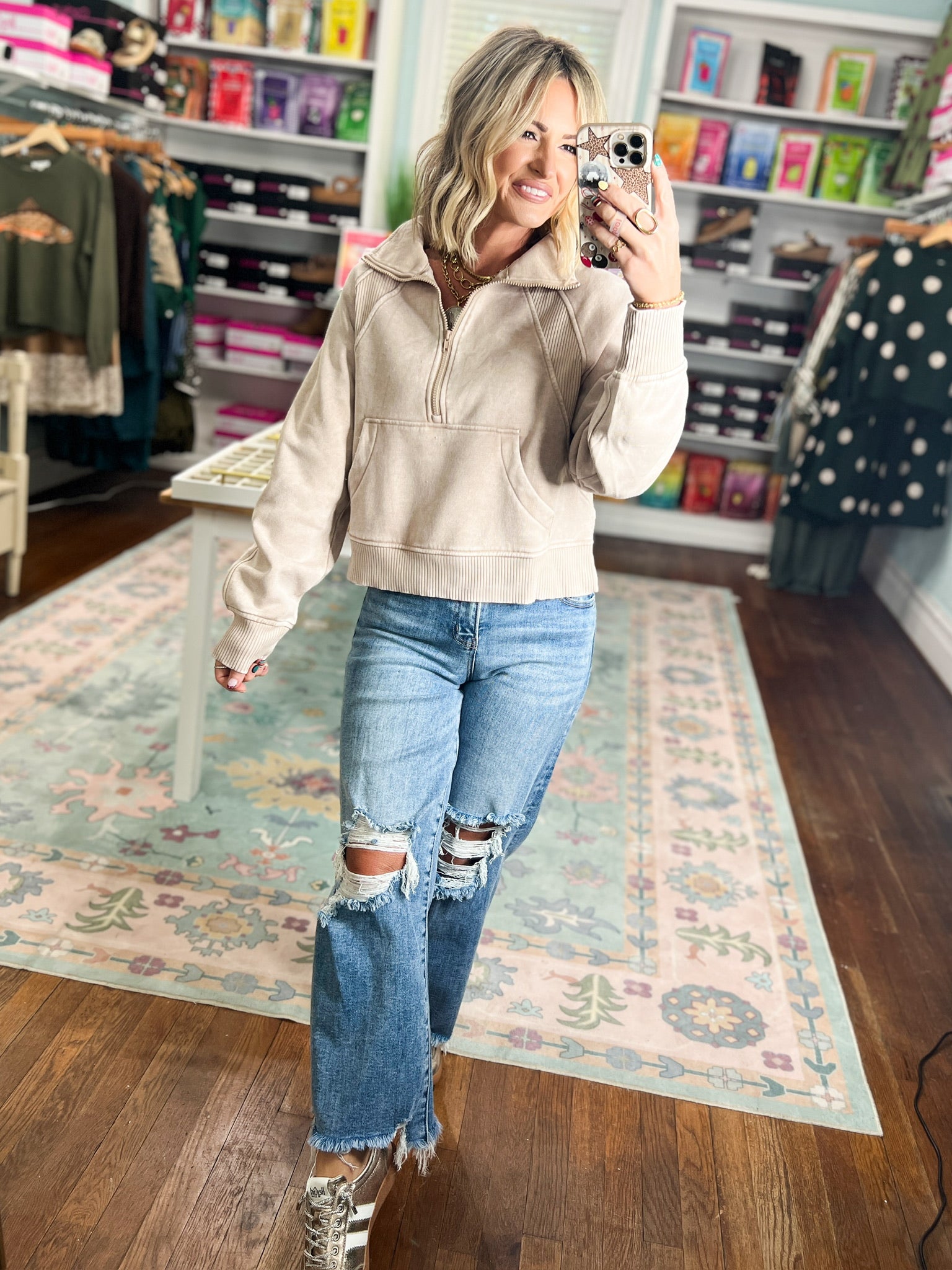 Wondering About the Wind Fleece Pullover - Ash Mocha