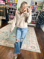 Wondering About the Wind Fleece Pullover - Ash Mocha
