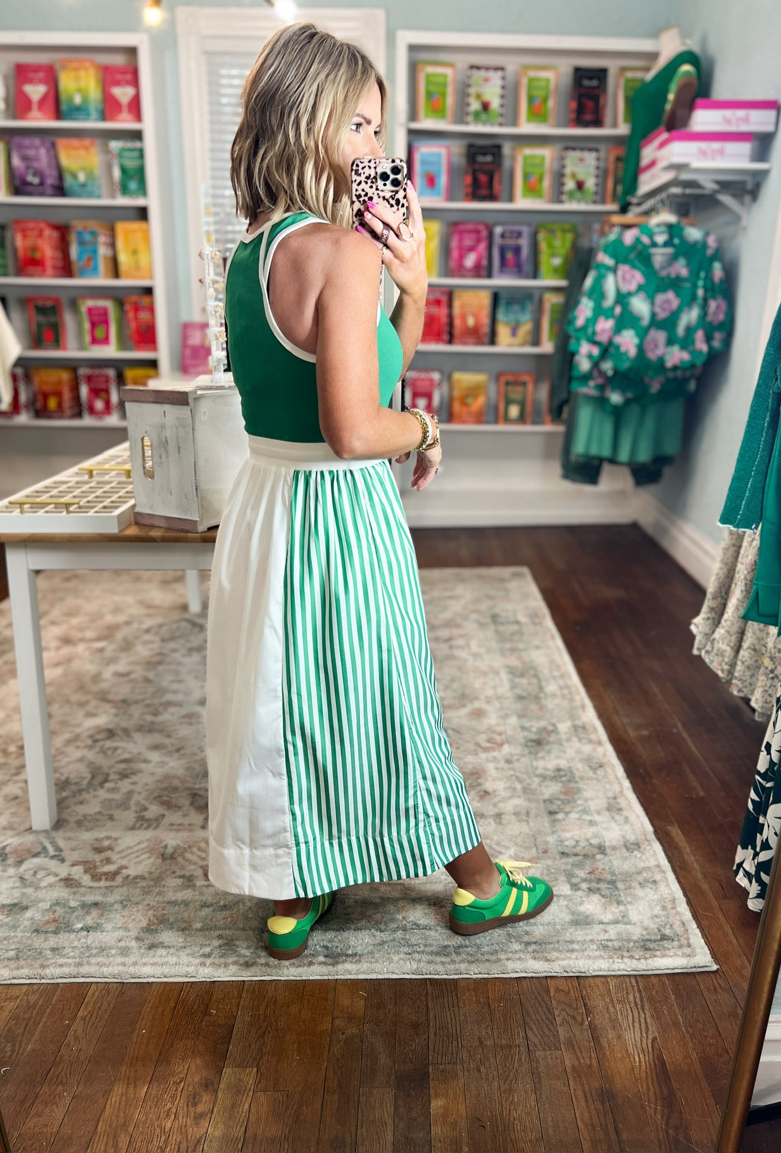 Free To Be You Midi Dress - Green