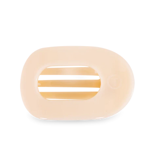 Large Flat Round Clip - Almond Beige
