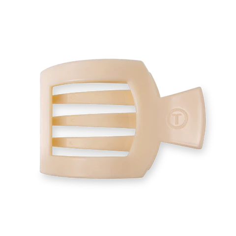 Medium Flat Square Hair Clip - Almond Beige