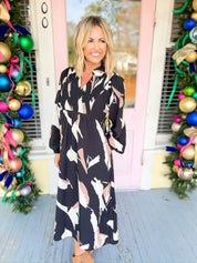 Urban Lifestyle Abstract Midi Dress