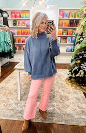 Come As You Are Bootcut Pants - Pink