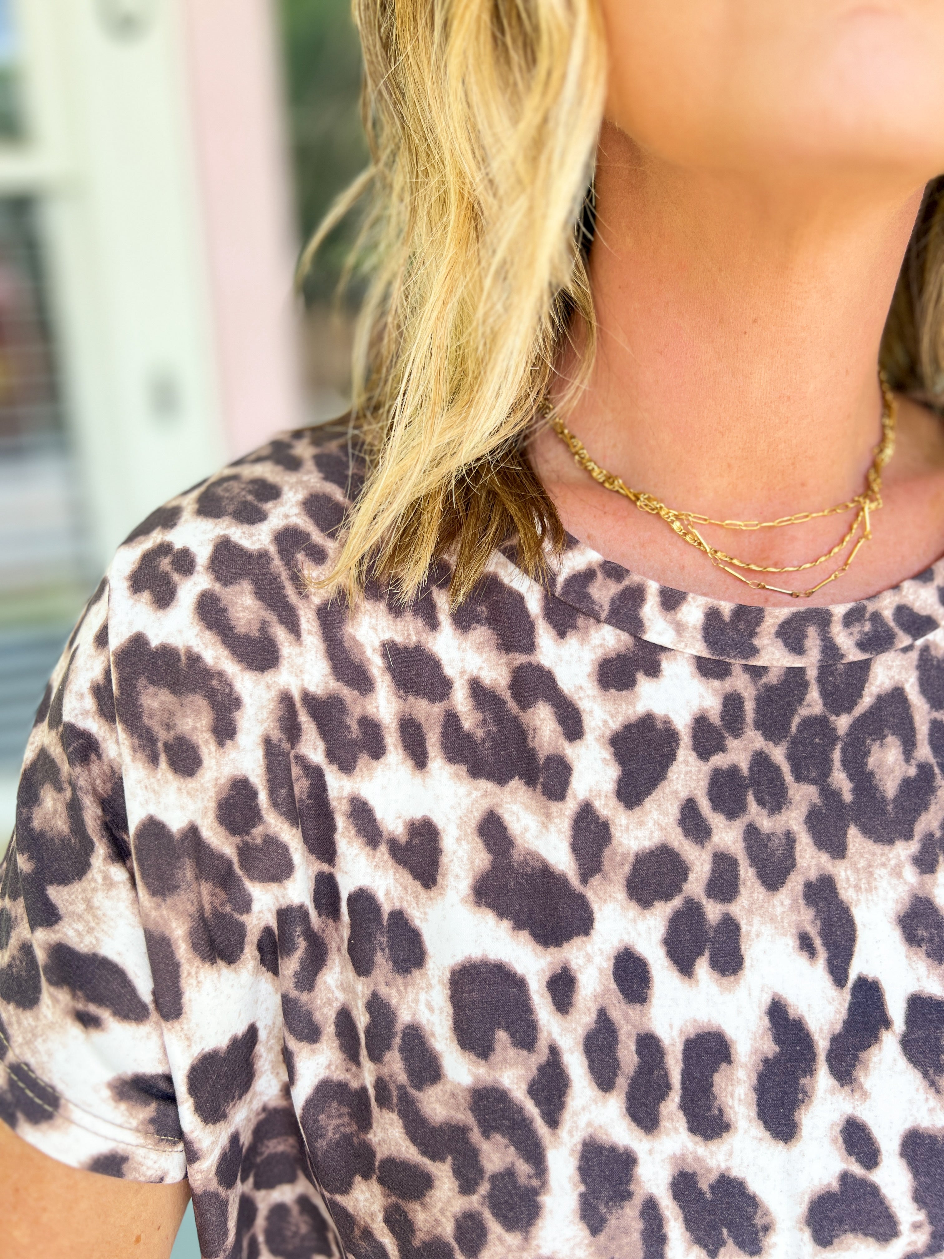 Wild Side Tee - Ivory/Brown