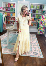 Sunday Stroll Striped Top and Skirt Set