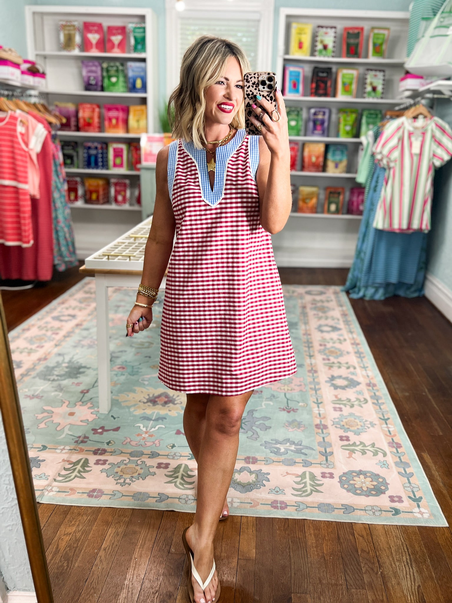 Americana Dream Gingham Mini Dress
