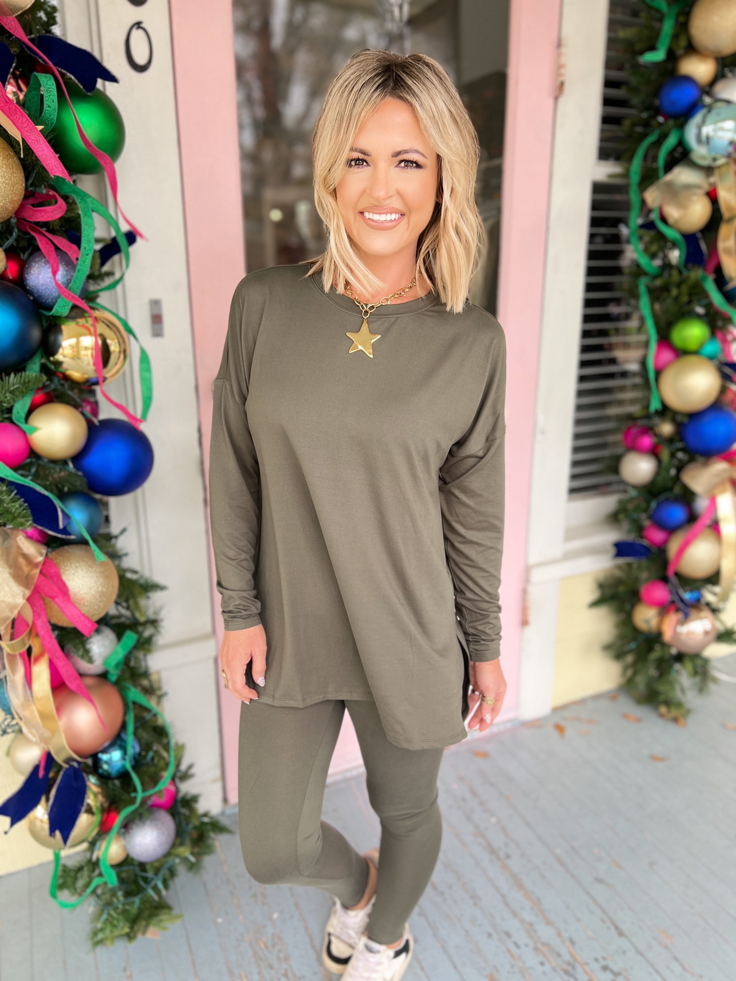 Everyday Essential Loungewear Set - Dk Olive