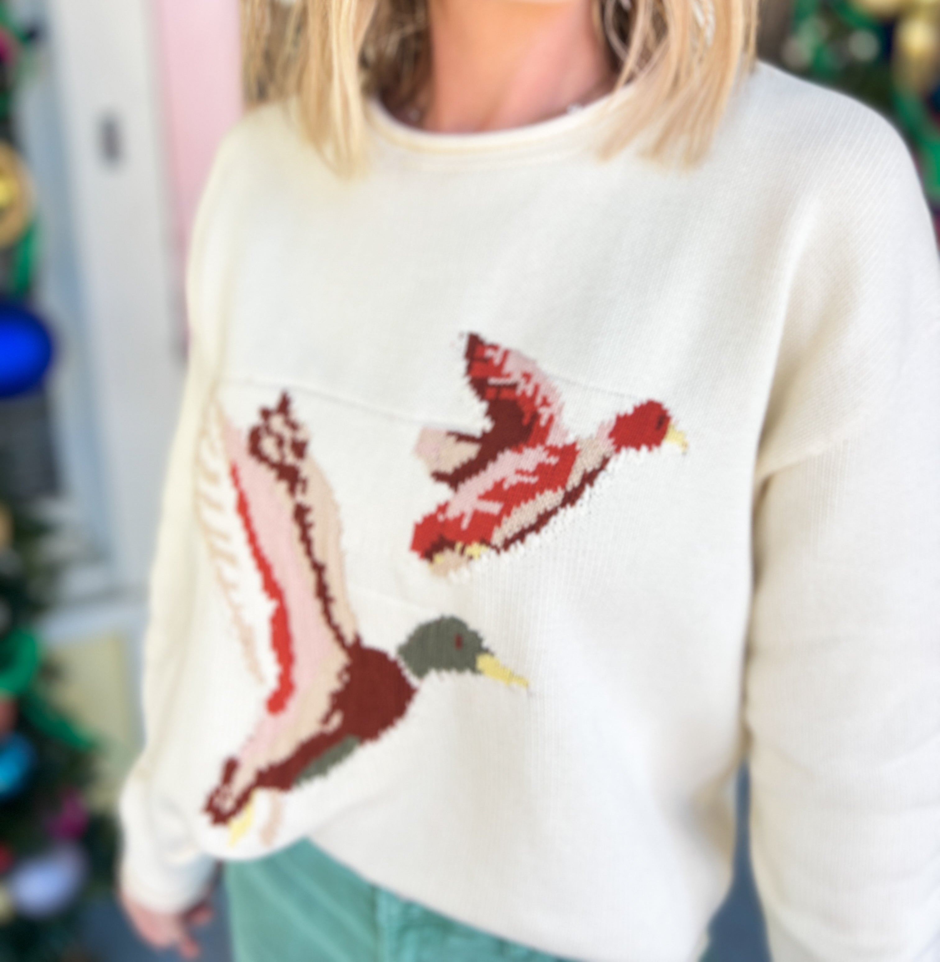 Feeling Ducky Knit Sweater