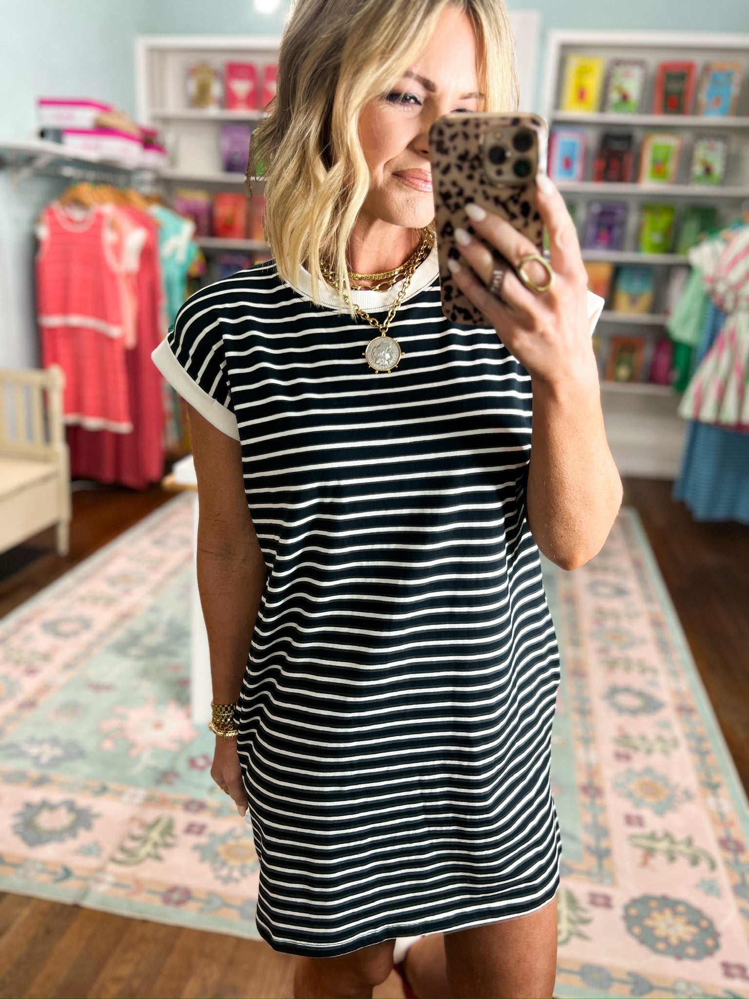 Always In Style T-Shirt Dress - Black