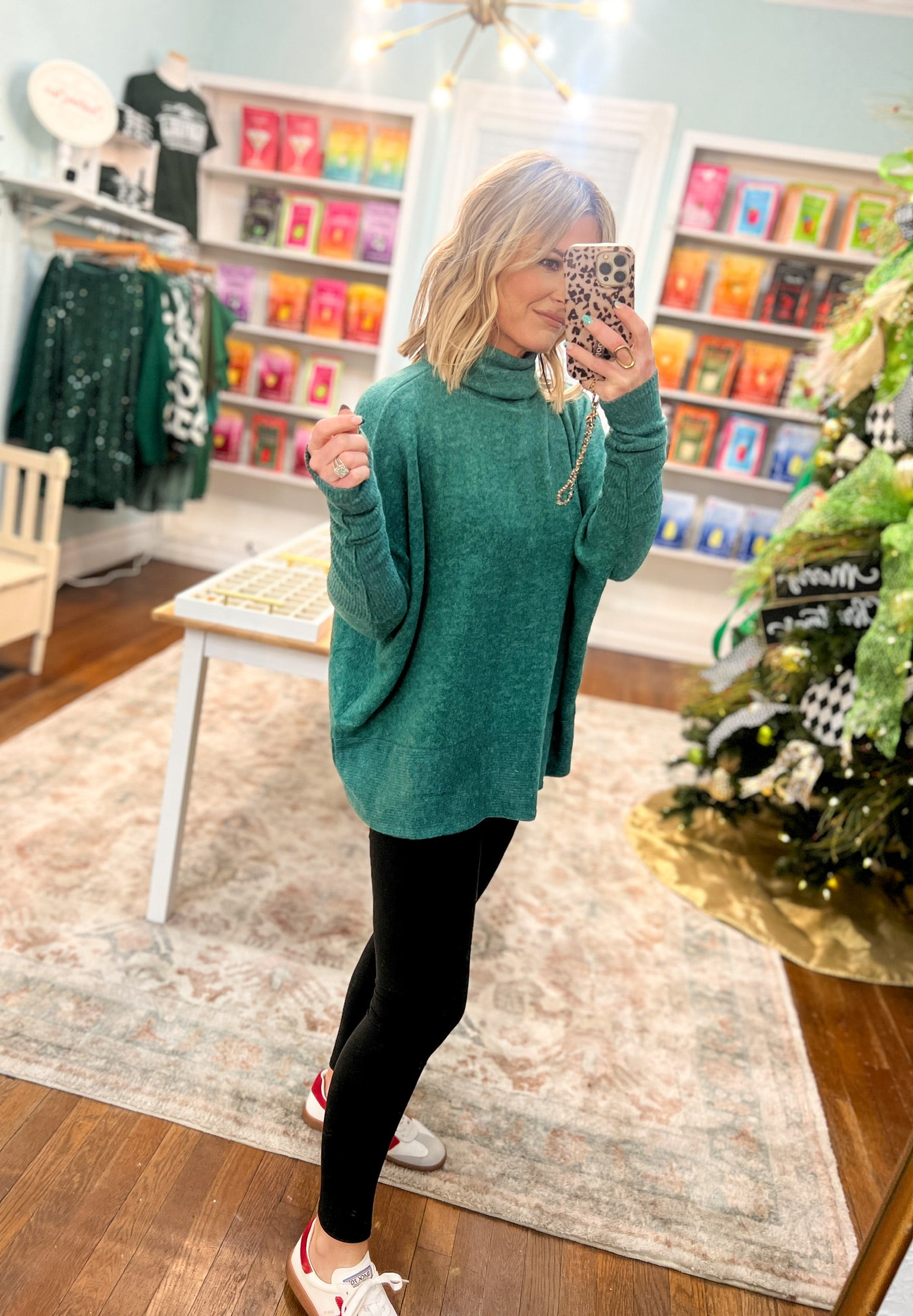Full of Warmth Turtle Neck Sweater - Dk. Green