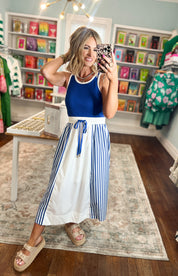 Free To Be You Midi Dress - Royal