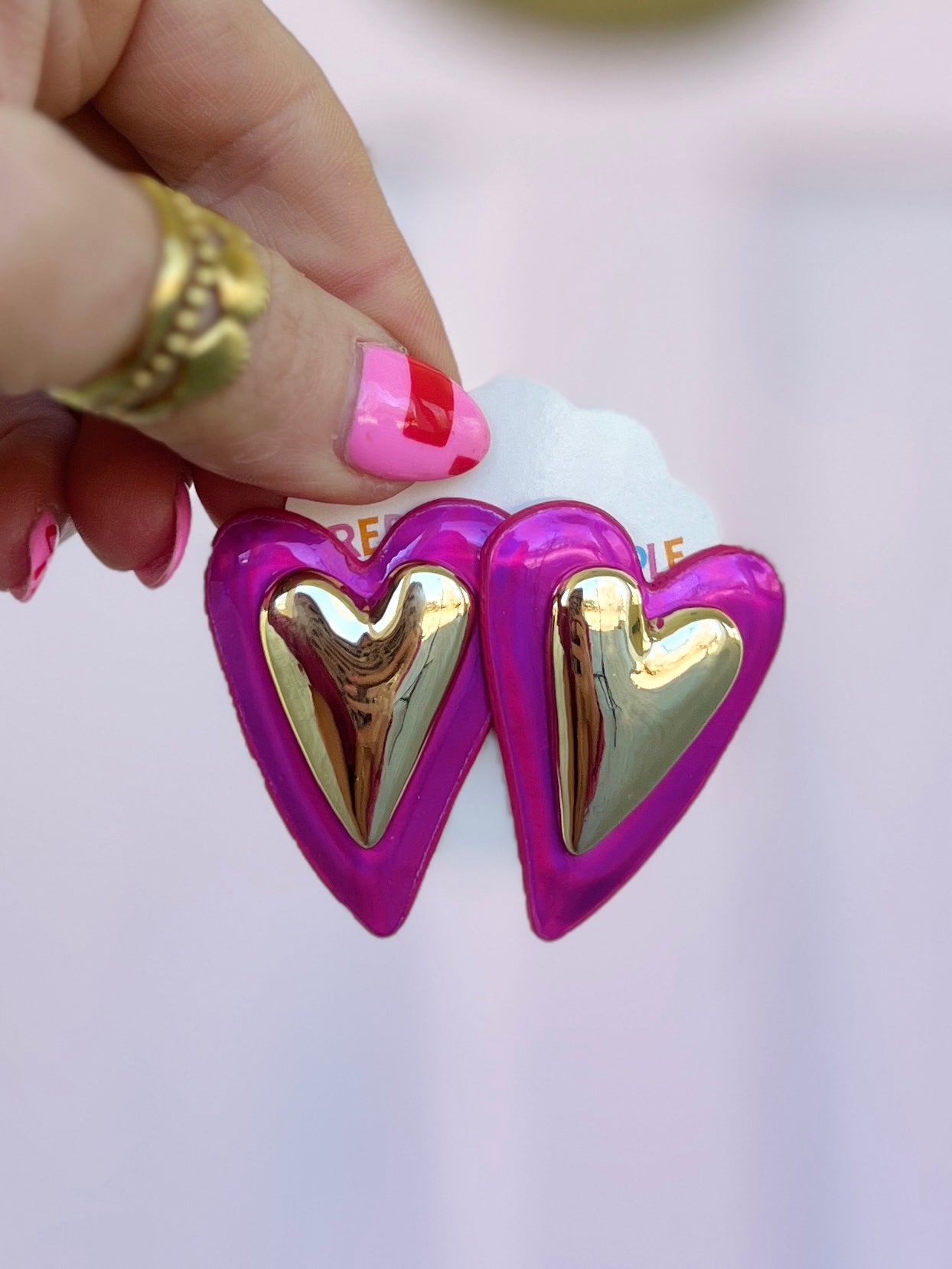 Heart Metal Earrings