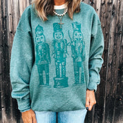 Monochrome Nutcracker Sweatshirt - Forest Green