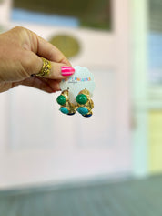 Stone and Dome Shape Textured Hoops