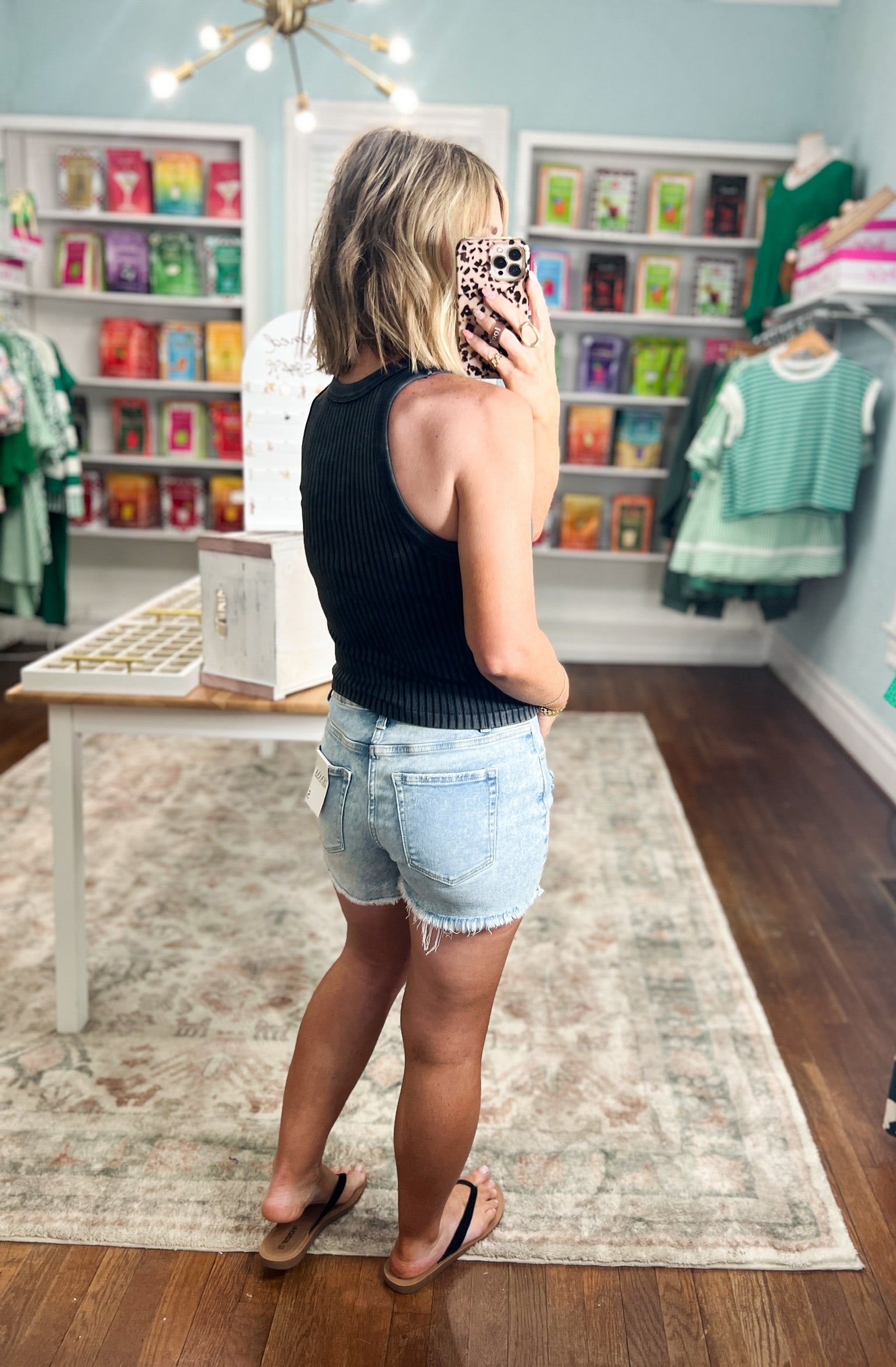 Breathe Deeper Ribbed Seamless Tank - Black