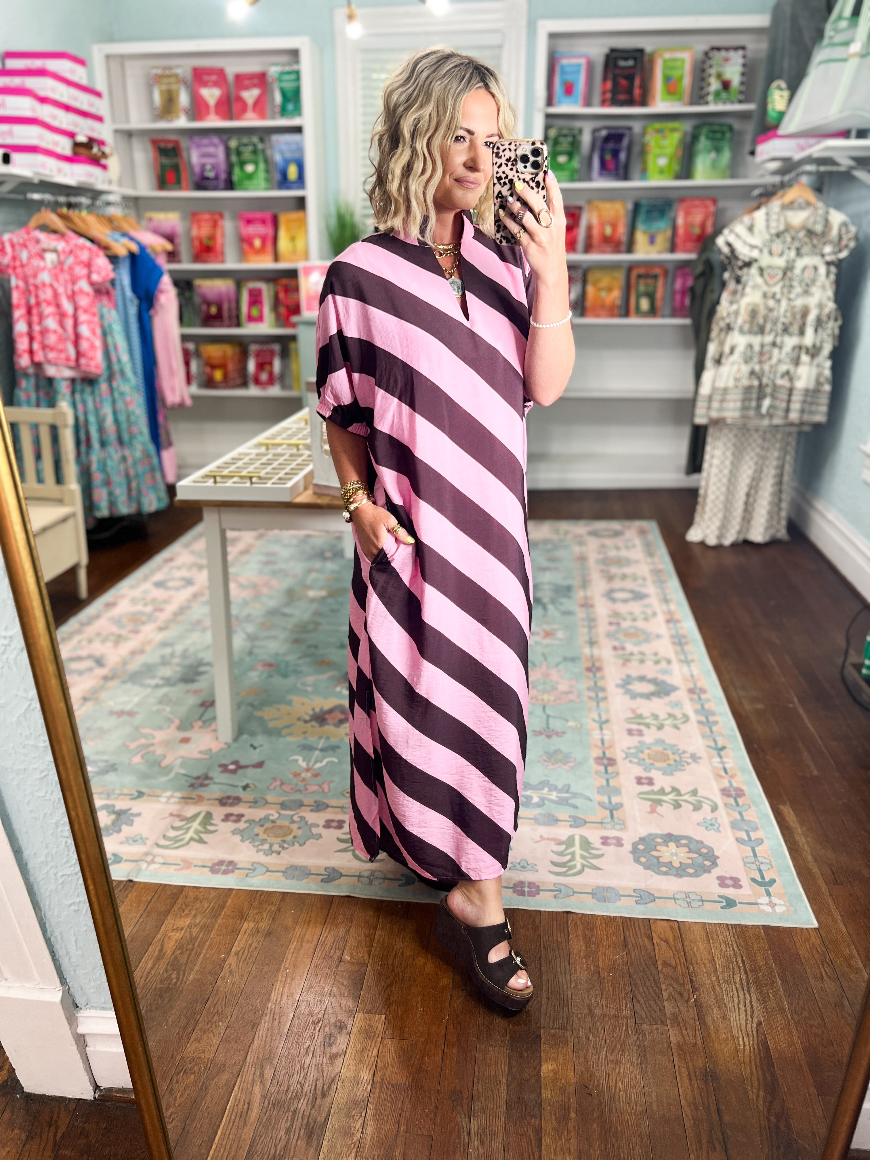 Evening Ease Dolman Sleeve Midi Dress