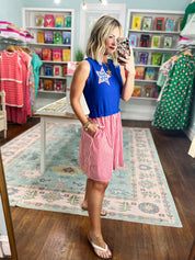 Stars and Sass Mini Dress - Blue