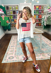 Star Spangled Style Knit Sweater Top