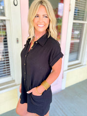 Peaceful Night Solid Knit Romper