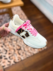 Corkys | No Prob Sneakers - White with Leopard