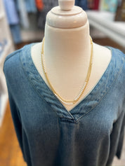 Golden Pearl Layered Necklace