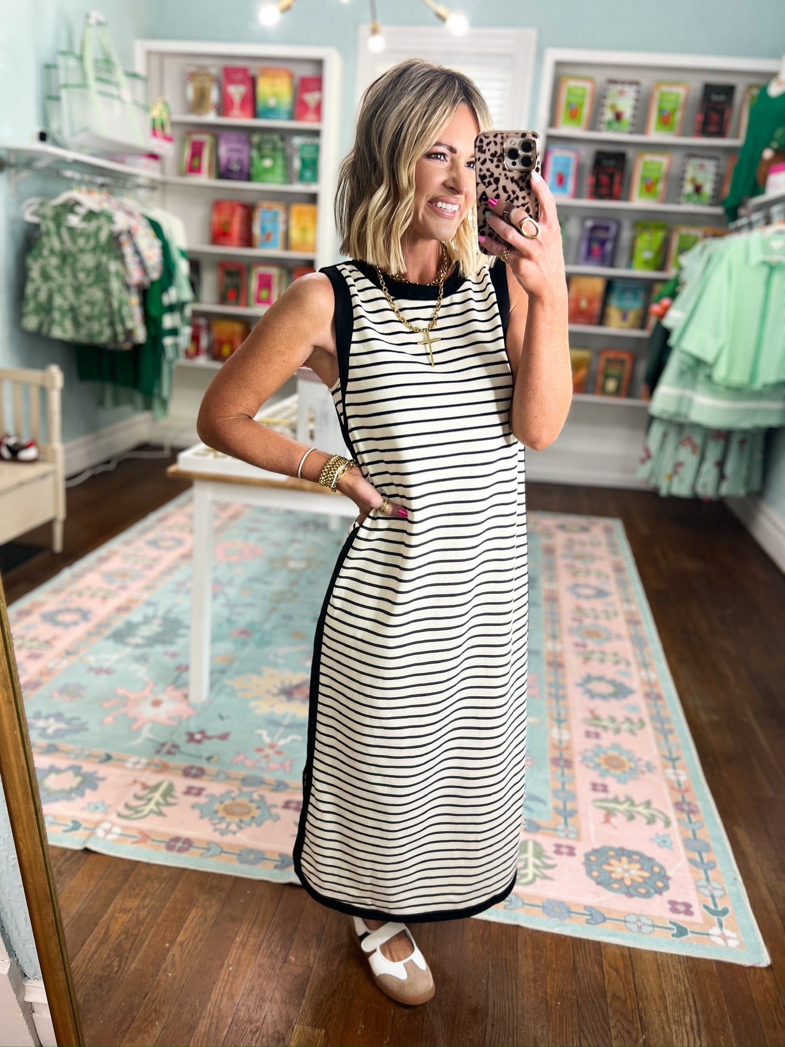 Out For The Day Midi Dress - Ecru