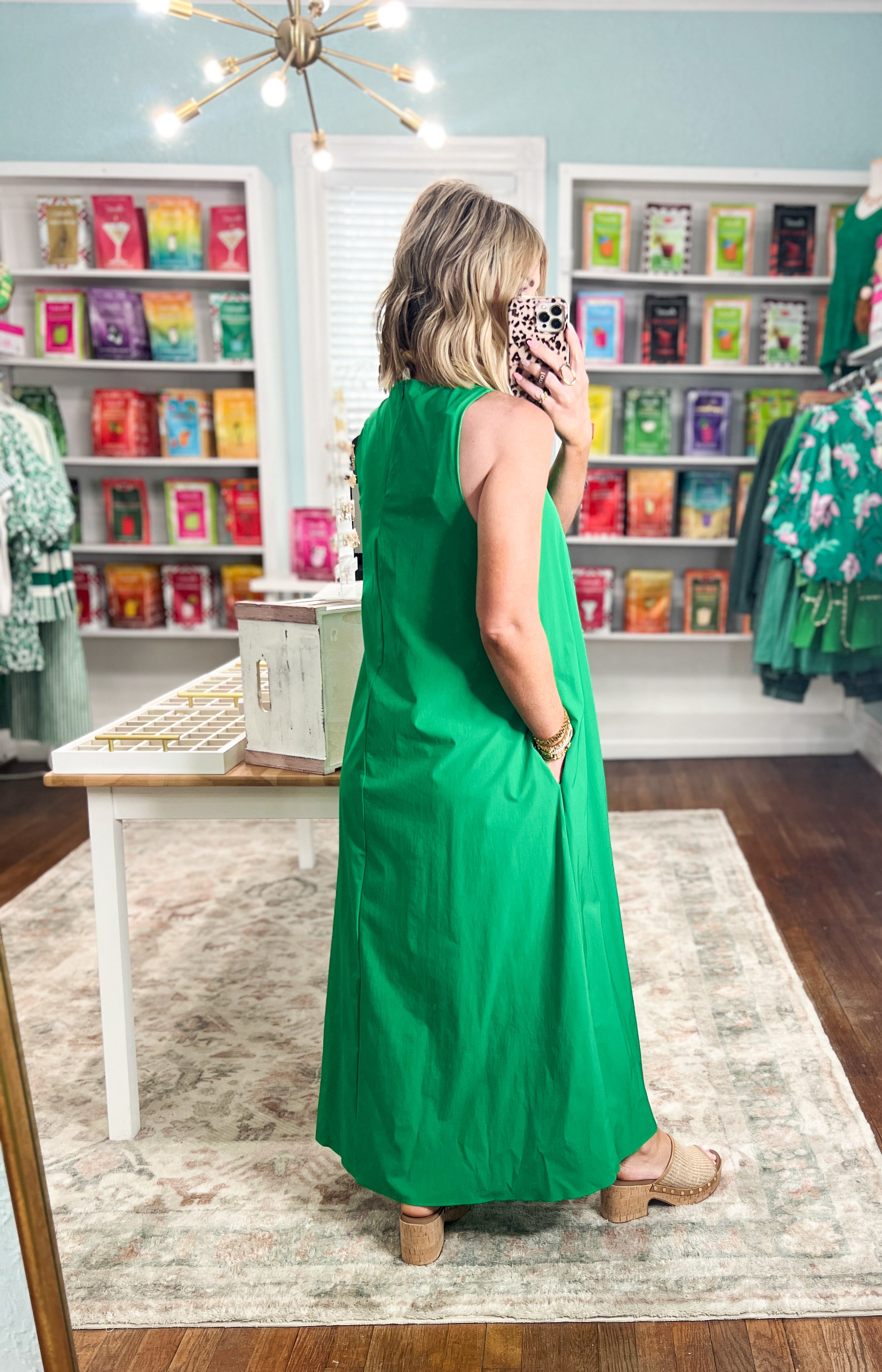Not Just Anyone Midi Dress - Green