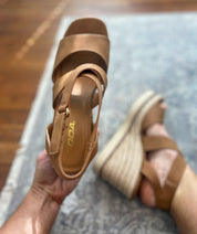 Churro Wedge Sandal - Tan