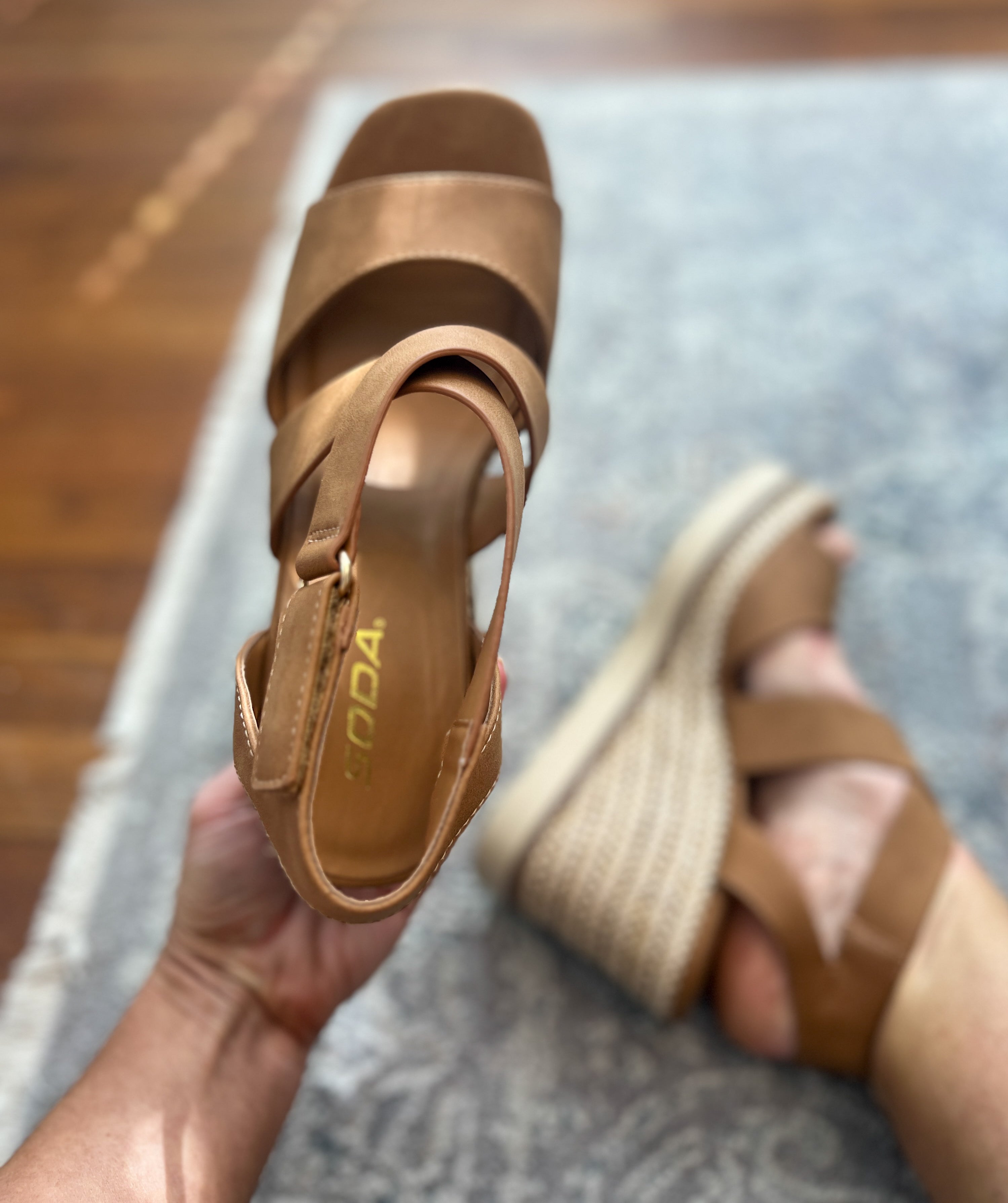 Churro Wedge Sandal - Tan