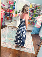 Elegance Unfolded Strapless Midi Dress