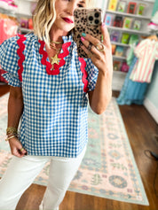 Picnic in the Park Top - Blue