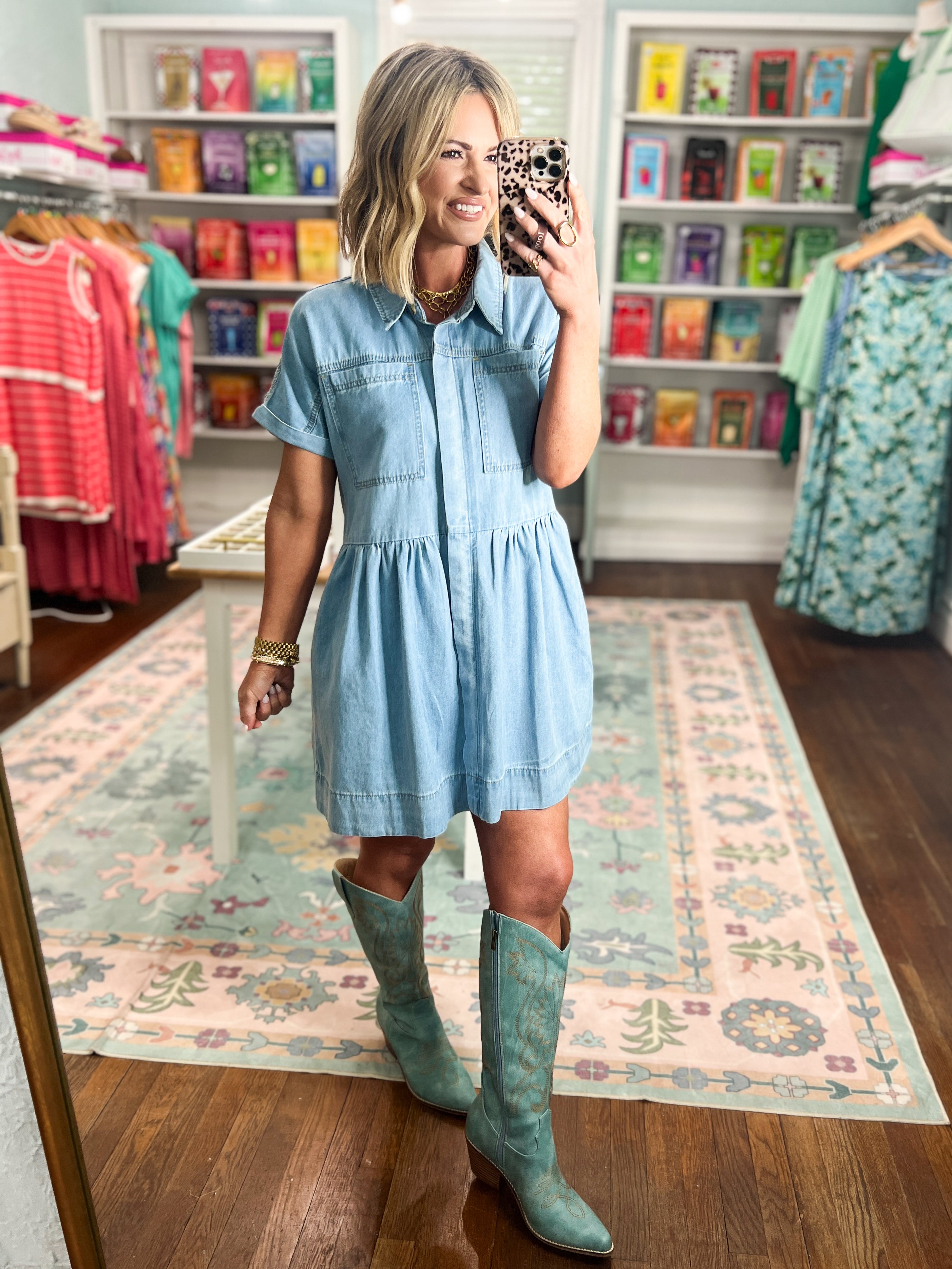 Easy Days Denim Mini Dress