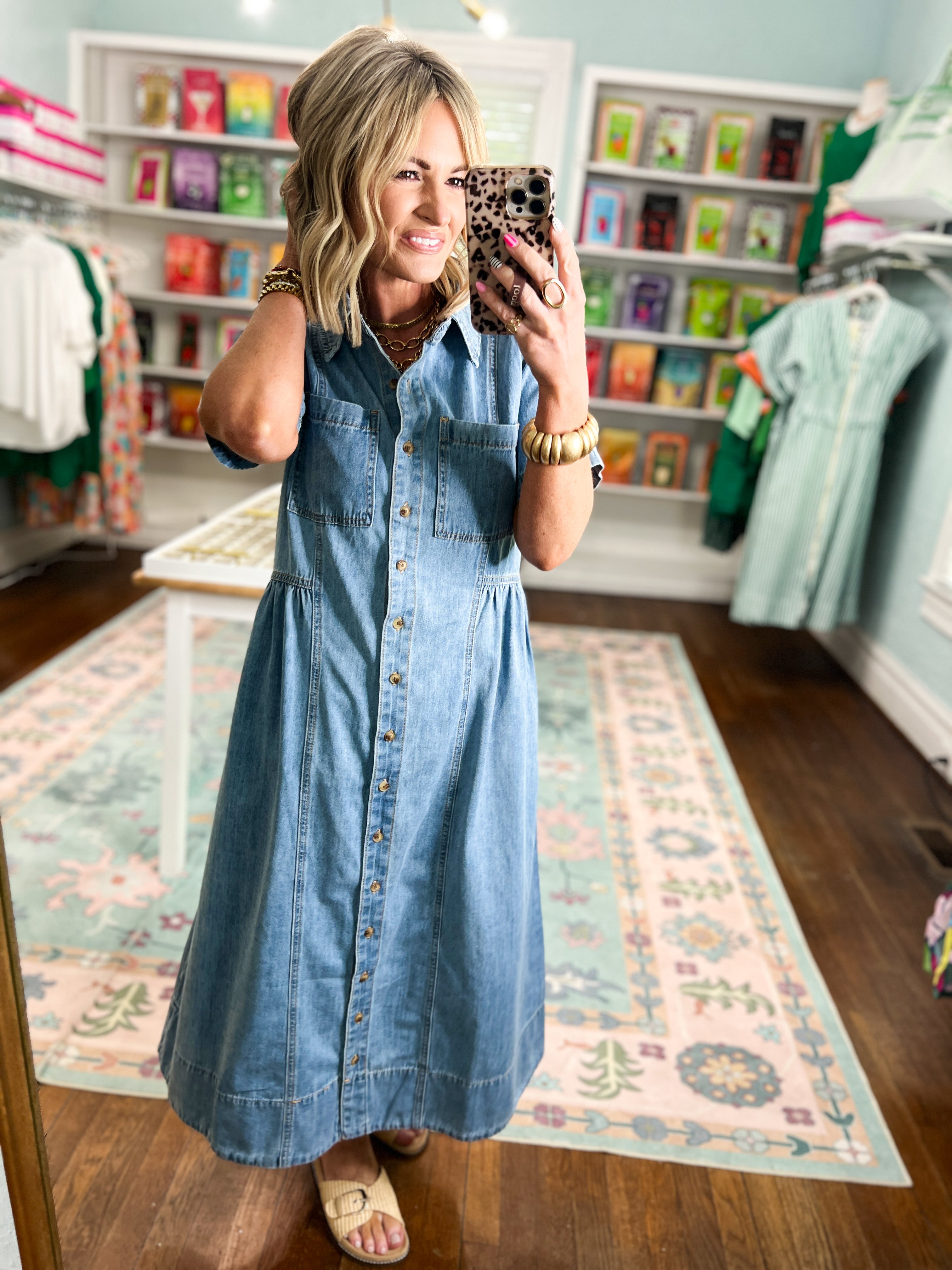 Sweet Attention Denim Dress