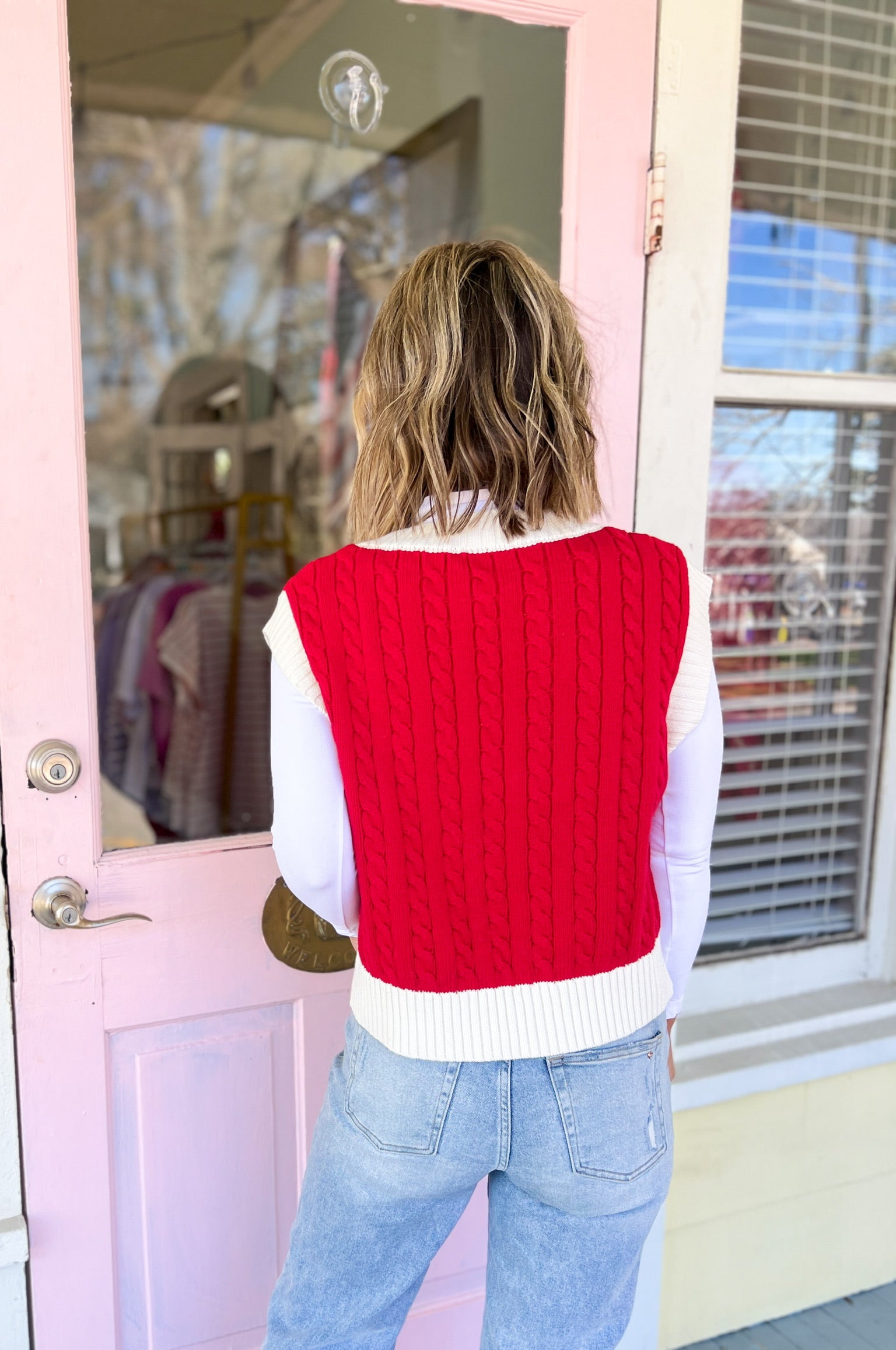 Cable Knit Cutie Sweater Vest