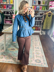 Denim Darling Peplum Top
