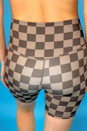 Checkered Dreams Bike Shorts - Chocolate