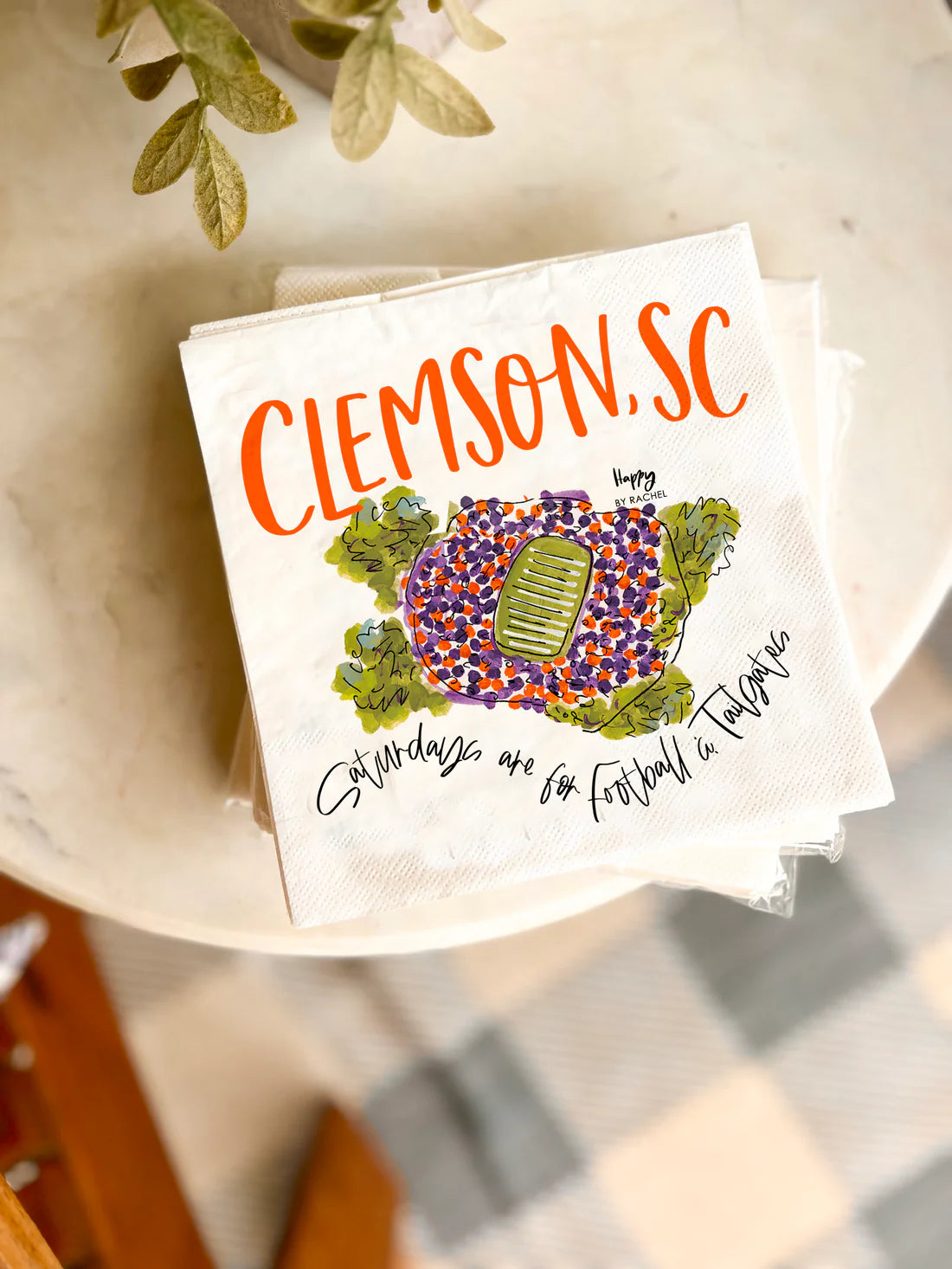 Clemson, SC Lunch Size Full Color Napkins