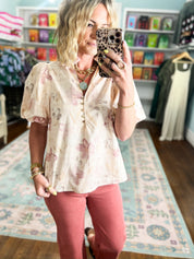 Blush Garden Floral Top